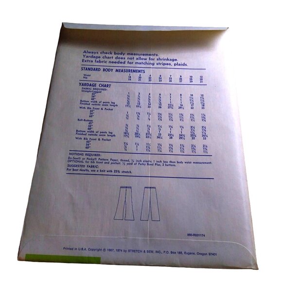 UNCUT Vintage Sewing PATTERN Stretch and Sew 860 by Ann Person, Childrens 1974 - Picture 2 of 2